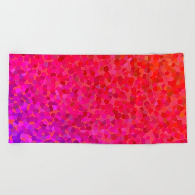Watercolor gradient drops Beach Towel