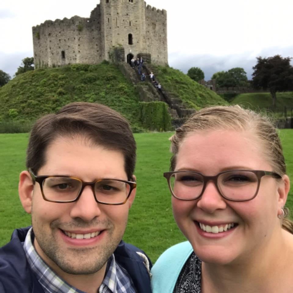 Cardiff Castle on our first international trip together!