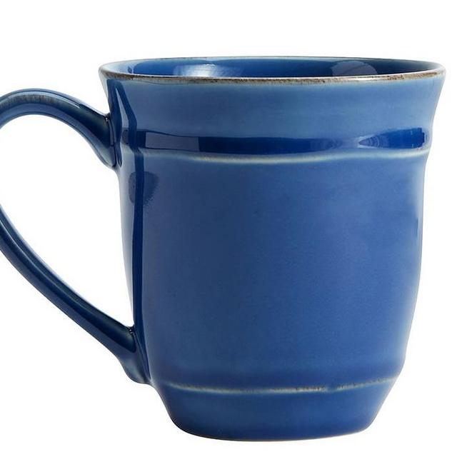 Cambria Stoneware Mugs- Ocean Blue, Set of Four