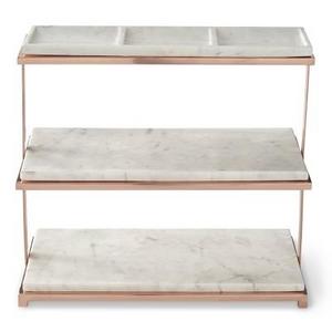 Marble & Copper 3-Tiered Stand