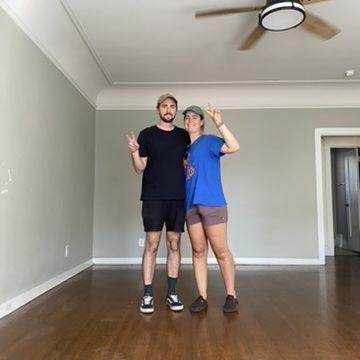 Our last picture in our first apartment together