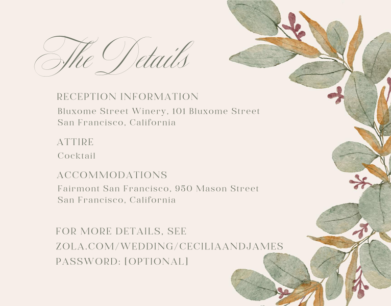Nutmeg | Linen | Zola Wedding Enclosure Cards