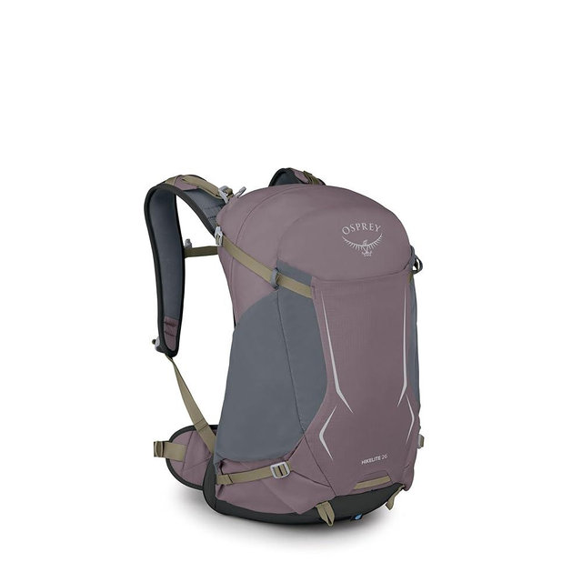 Osprey Hikelite 26L Durable Hiking Backpack - Travel Daypack with Rain Cover for Men and Women, Graphite Purple