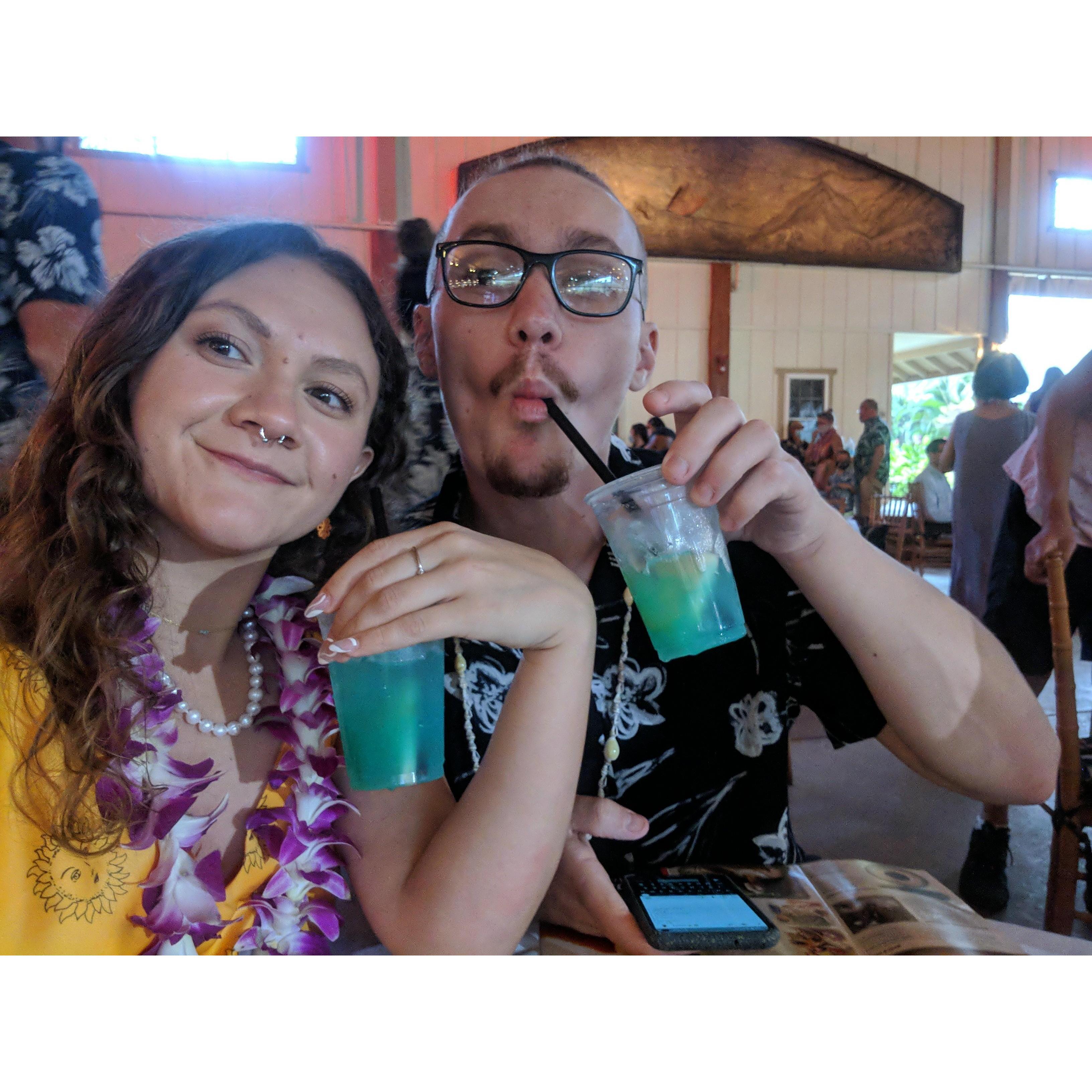 Our Luau on Kauai after we got engaged!