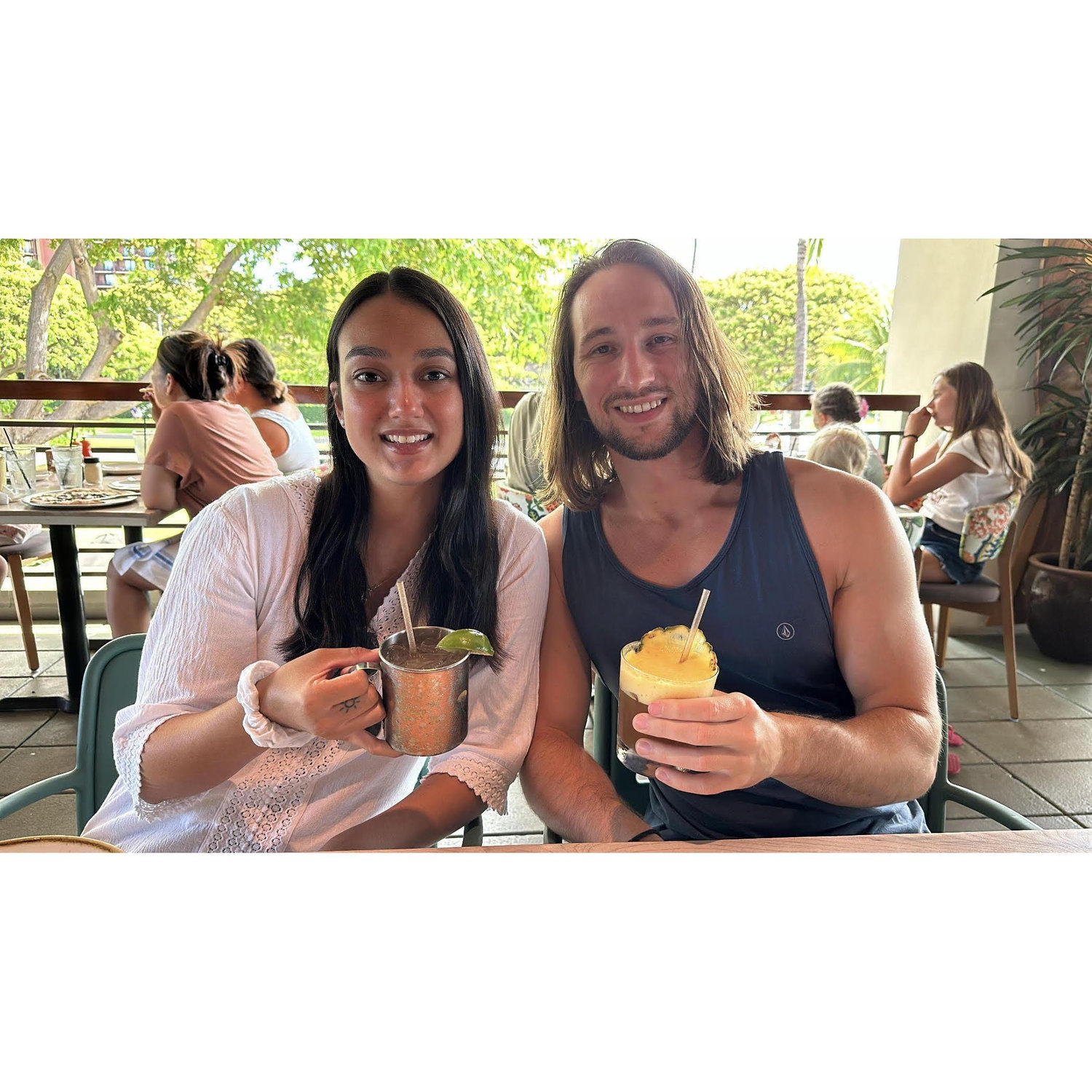 June 30, 2024- Visiting Alan in Hawaii. Drinks at MonkeyPod in Ko Olina.