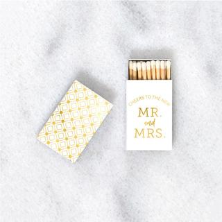 Cheers To The New Couple Classic Matchbox, Set of 50