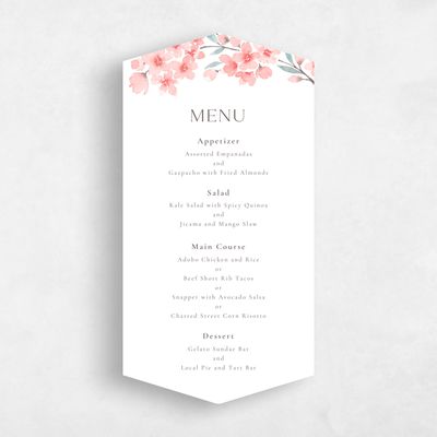 Pink Diamond Wedding Menu - Shinya