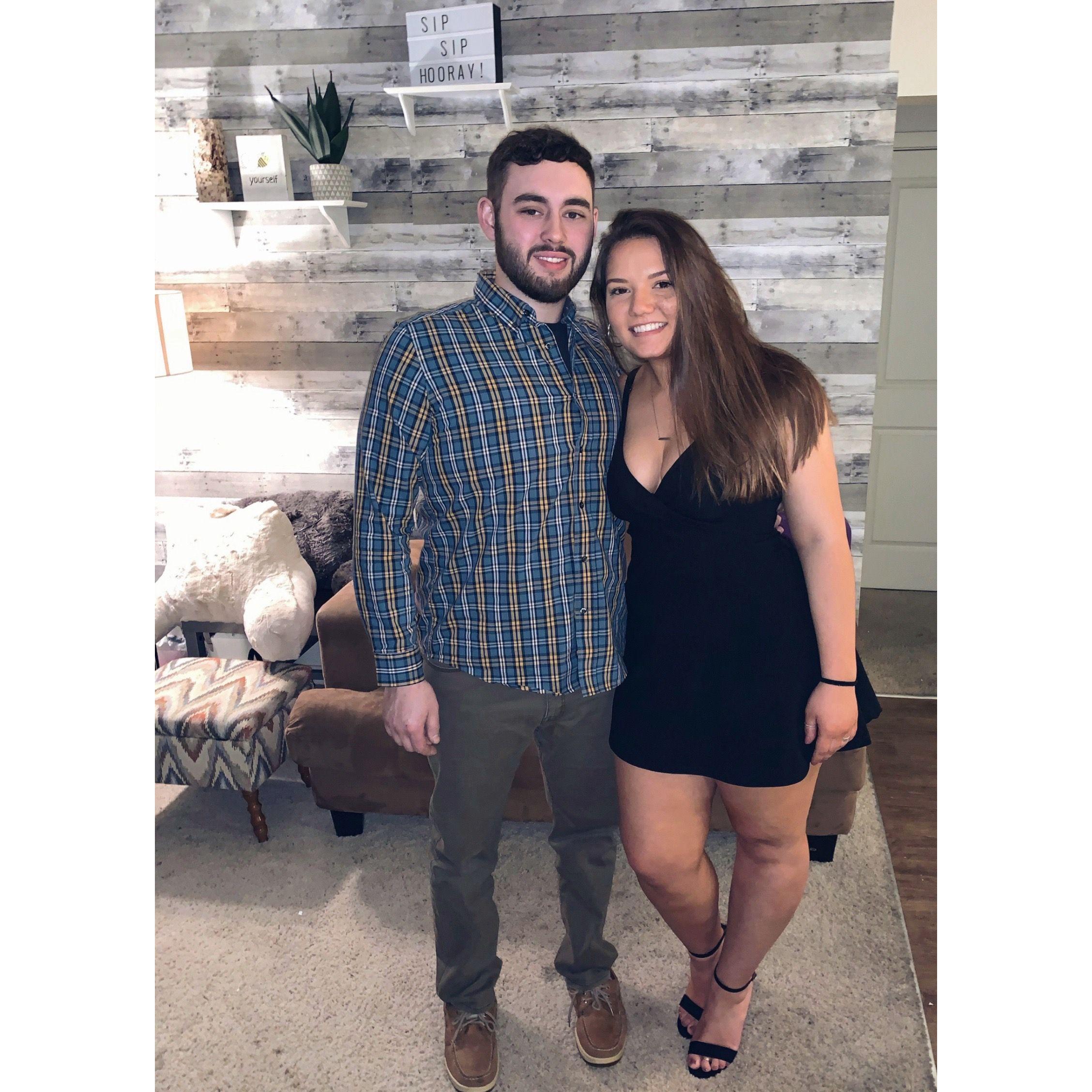 Although we had our first date in December of 2019, this is one of the first pictures we took together before our first date party in Harrisonburg. The following week we became exclusive 2/15/2020.