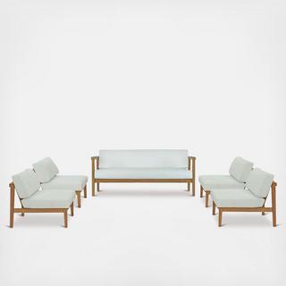 Bayport 5 Piece Outdoor Patio Teak Set