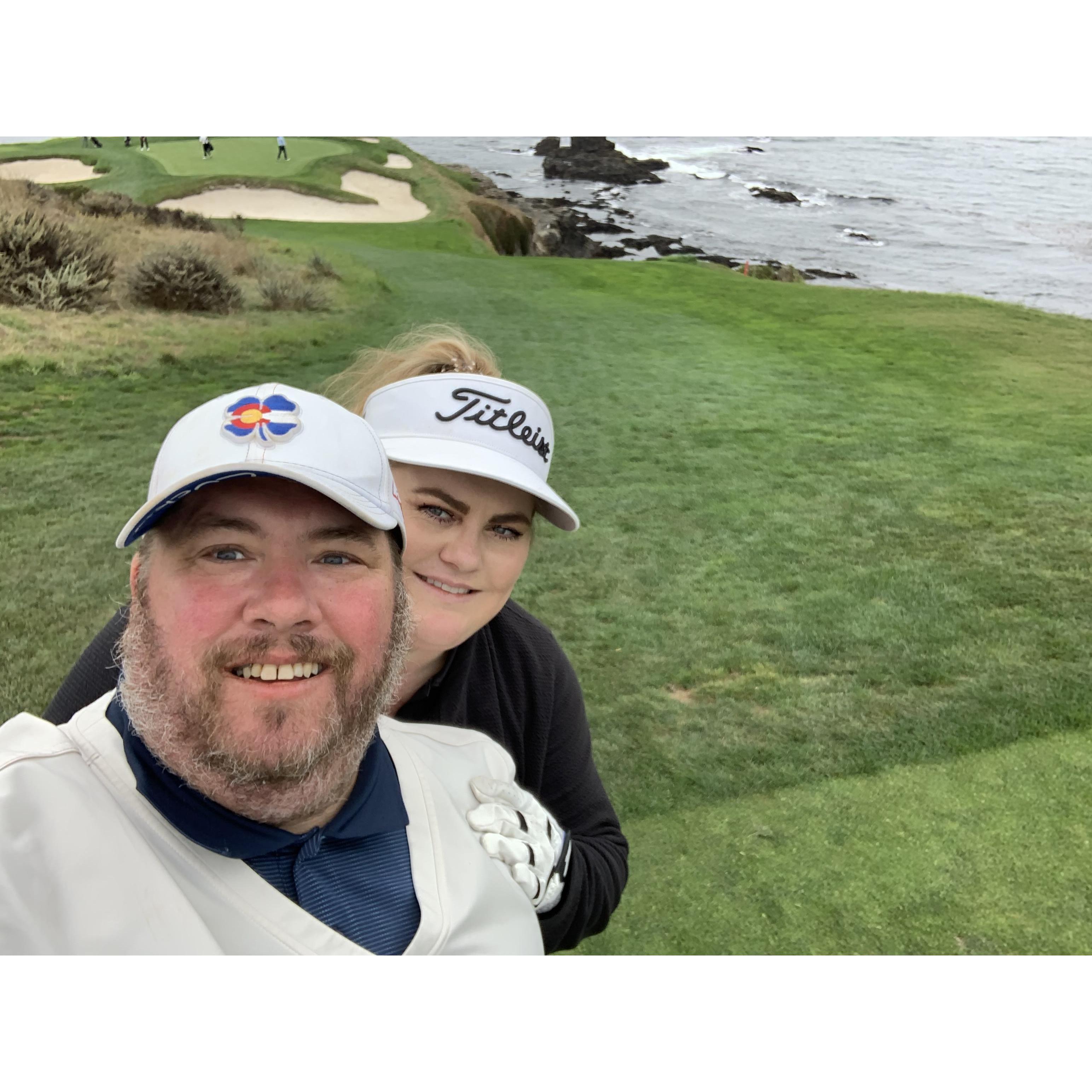 Jason proposed to Morgan this weekend at Pebble Beach