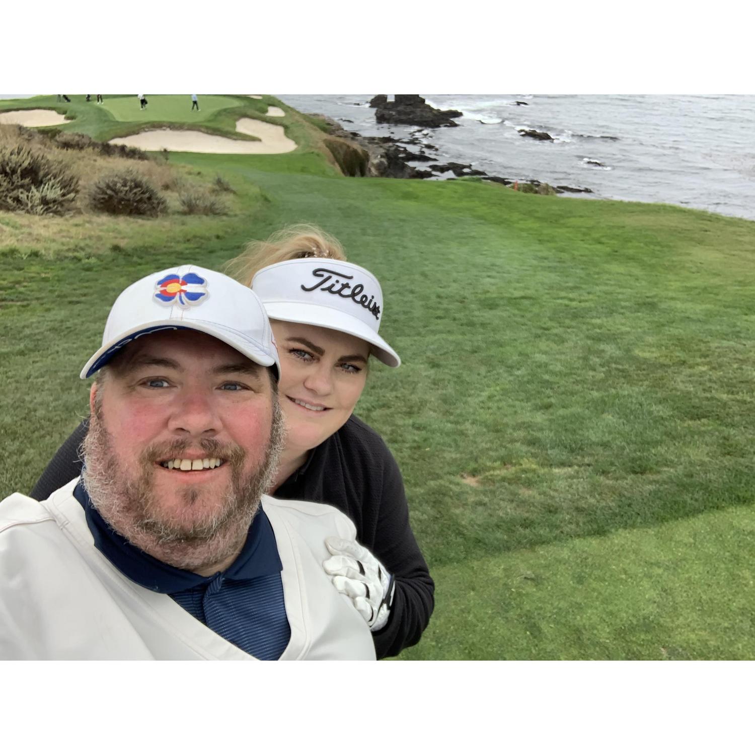 Jason proposed to Morgan this weekend at Pebble Beach
