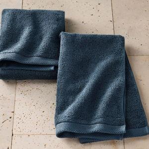 2pk Organic Hand Towel - Casaluna™ (DARK MINERAL BLUE)