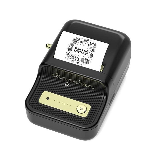 Label Maker Machine with 1 Roll Free Tape NIIMBOT B21 Vintage 2 inches Width Business Thermal Label Printer Price Gun Shipping Label Tag Writer for Home Office Organization Commercial Use (Black)