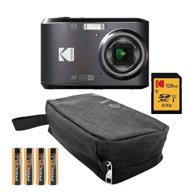 Kodak PIXPRO FZ45 Friendly Zoom Black Digital Camera and Travel Case Bundle