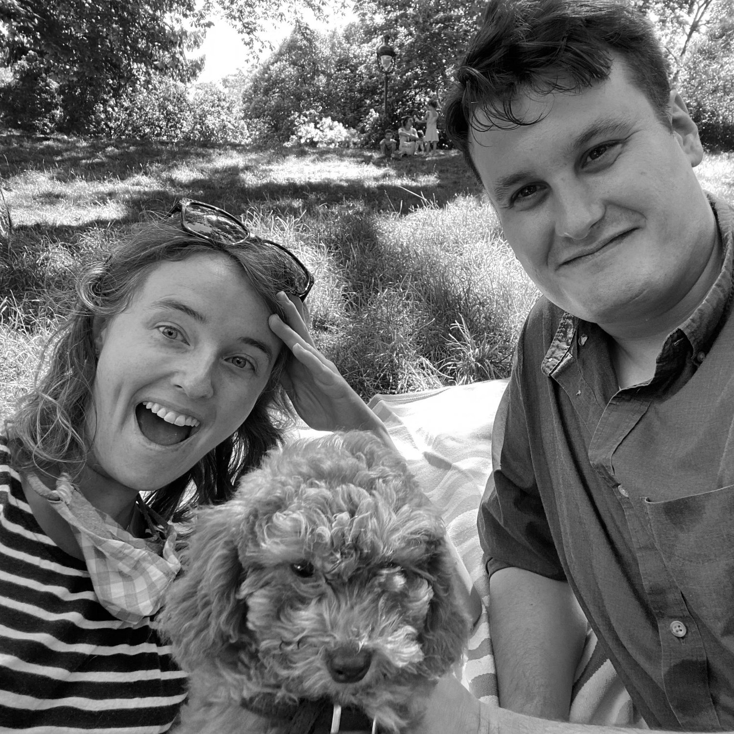 In summer 2020, they added a new addition to their family, Abricot, the miniature poodle!