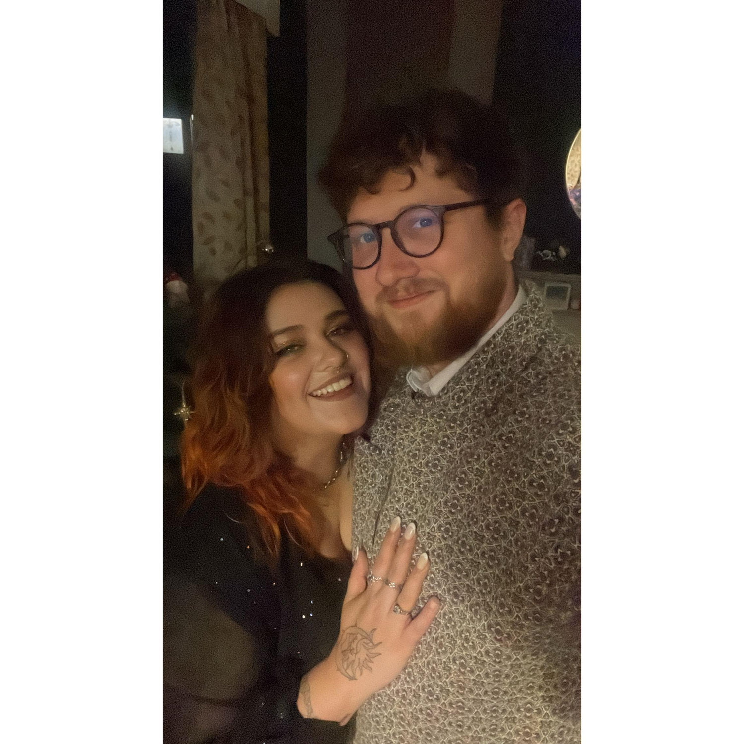 Our first New Year's together. Also the second time Kieran proposed, this time in the pouring rain and on one knee while we were both crying.