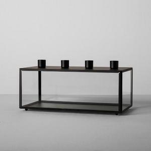 Glass and Metal Taper Candle Holder - Black - Hearth & Hand™ with Magnolia
