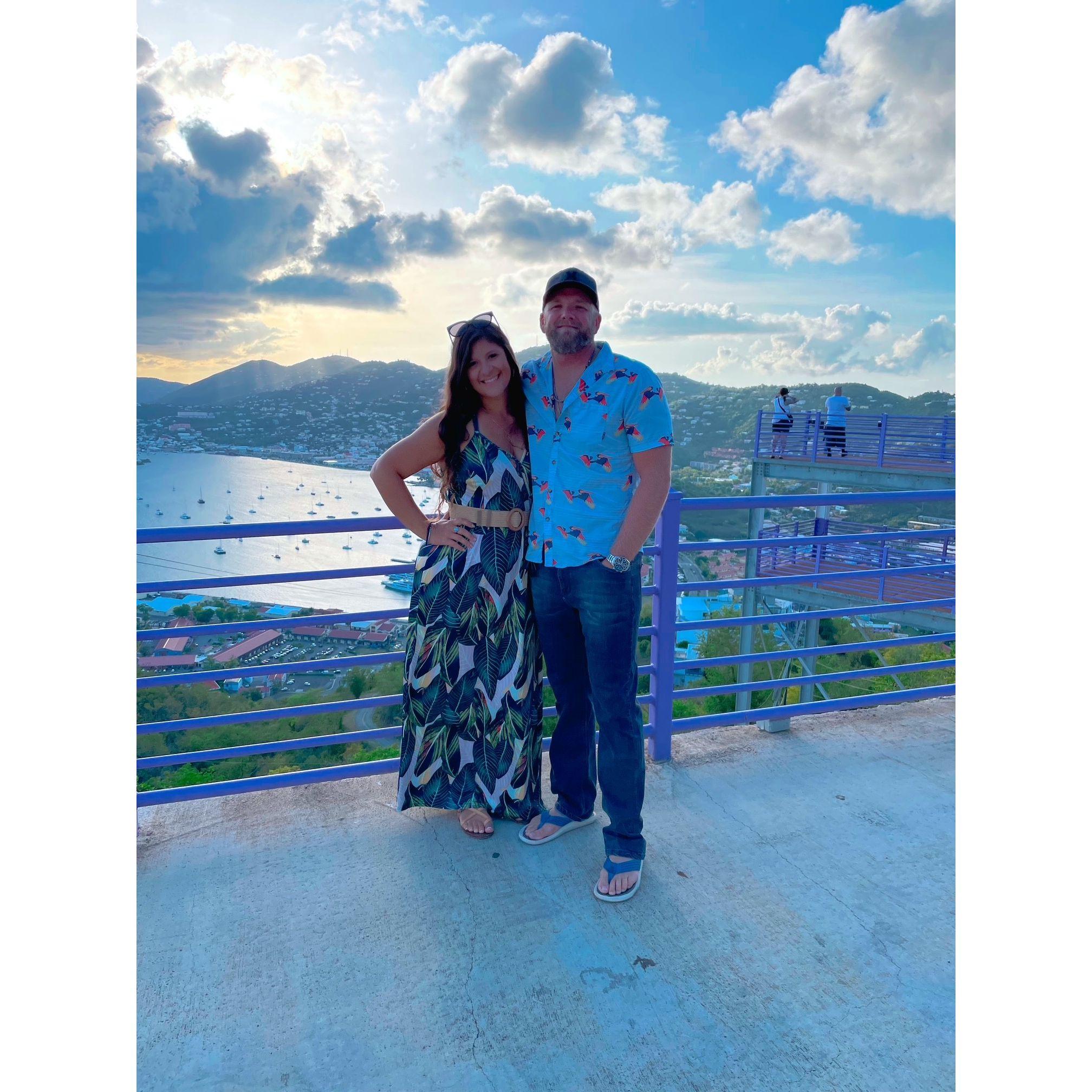 Prime at Paradise Point in St. Thomas. The view up there never gets old.