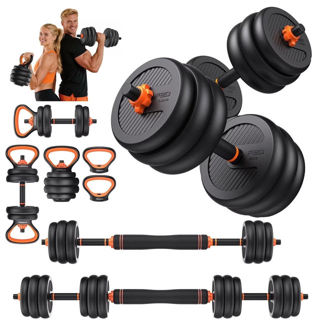 FLYBIRD Adjustable Dumbbells,70lbs Free Weight Set with Connector,5 in1 Dumbbells Set as Barbell,Kettlebell,Push up Stand,Weight Plate