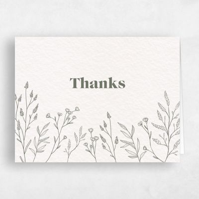 Beige Rustic Wedding Thank You - Sylvan Landscape