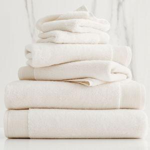 Plush Fibrosoft™ Towels- 4 Bath Towels, 4 Hand Towels- Ivory