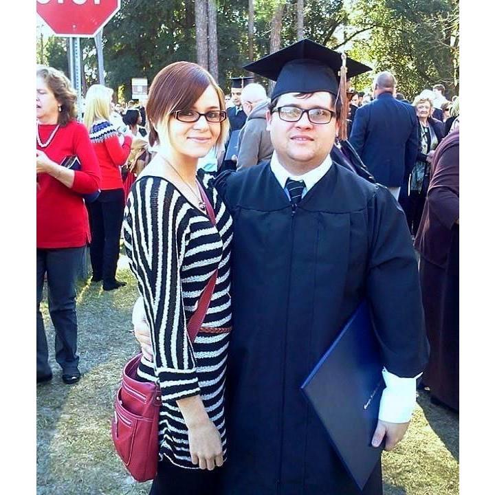 Hunter’s first graduation, December 2013.