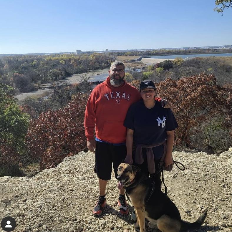 Hiking on our honeymoon