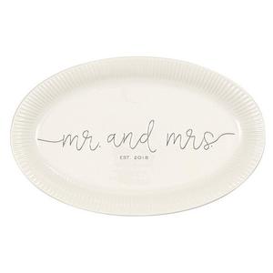 Mud Pie Mr. and Mrs. Est. 2018 Wedding Platter