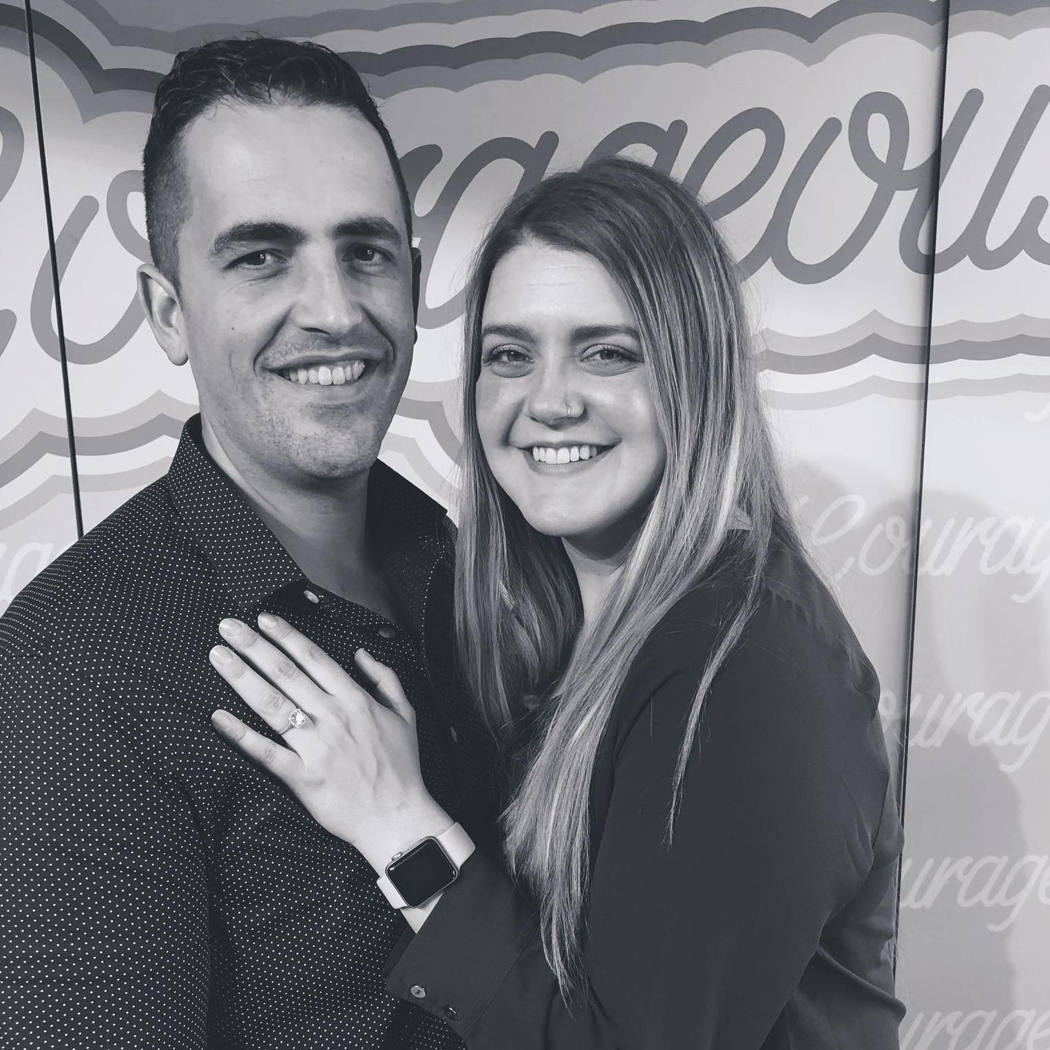 Church as an ENGAGED couple!