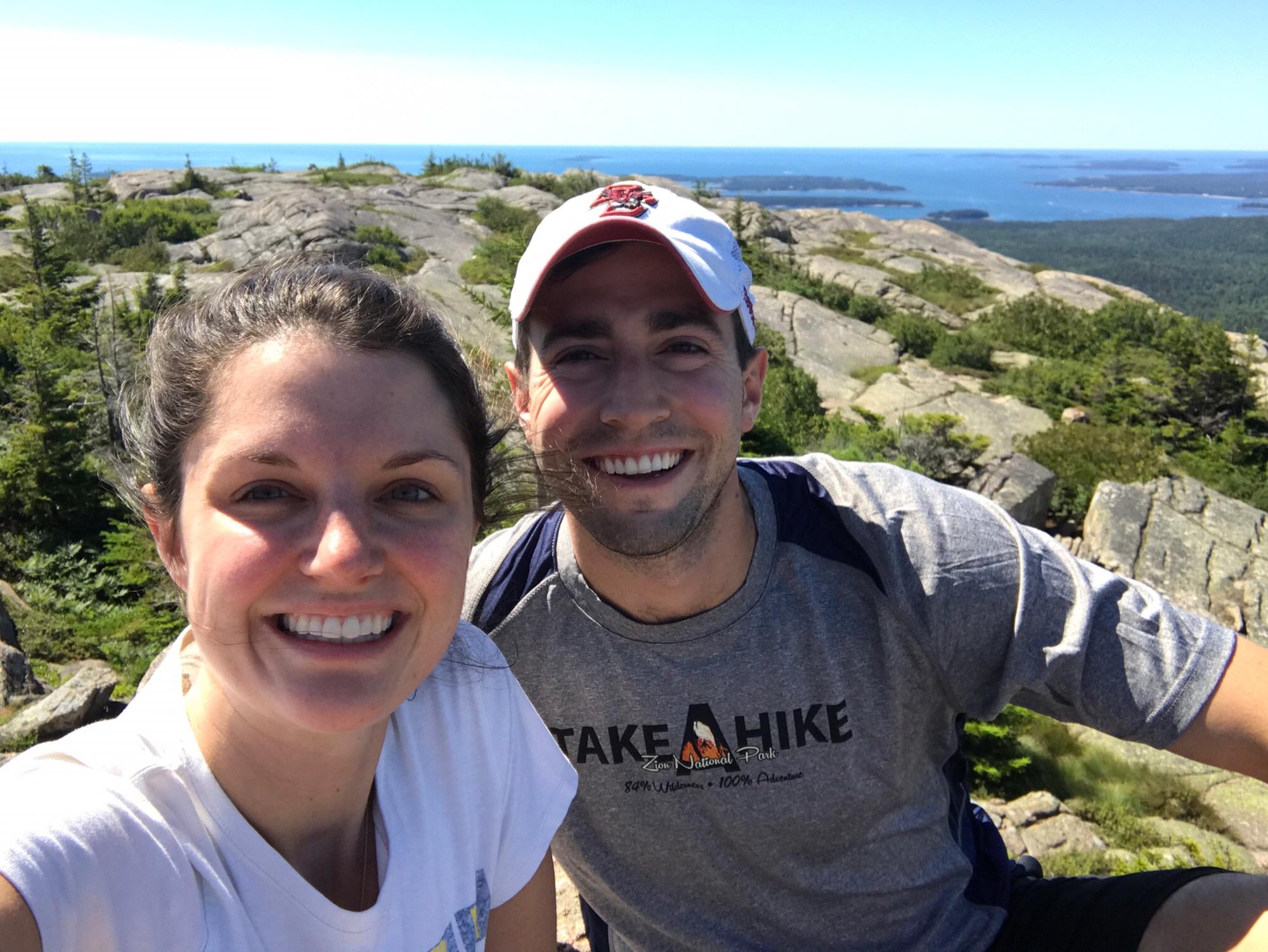 Acadia National Park! Ryan thought about proposing on this hike but didn’t have a ring...yet!