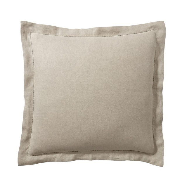 Dark Flax Belgian Flax Linen Shams, Euro, Set of 2