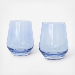 Estelle Stemless Wine Glass, Set of 2