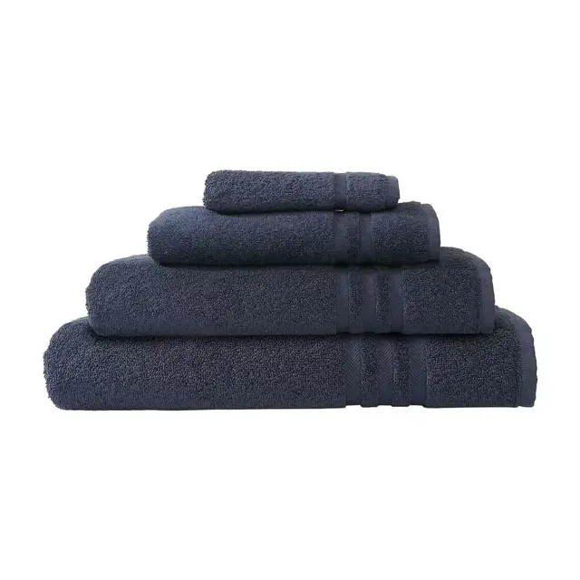 Linum Home Textiles Denzi 4-Piece Turkish Cotton Bath Towel Set in Twilight Grey