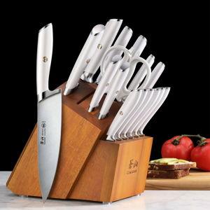 Cangshan L Series 17-piece German Steel Forged Knife Set White