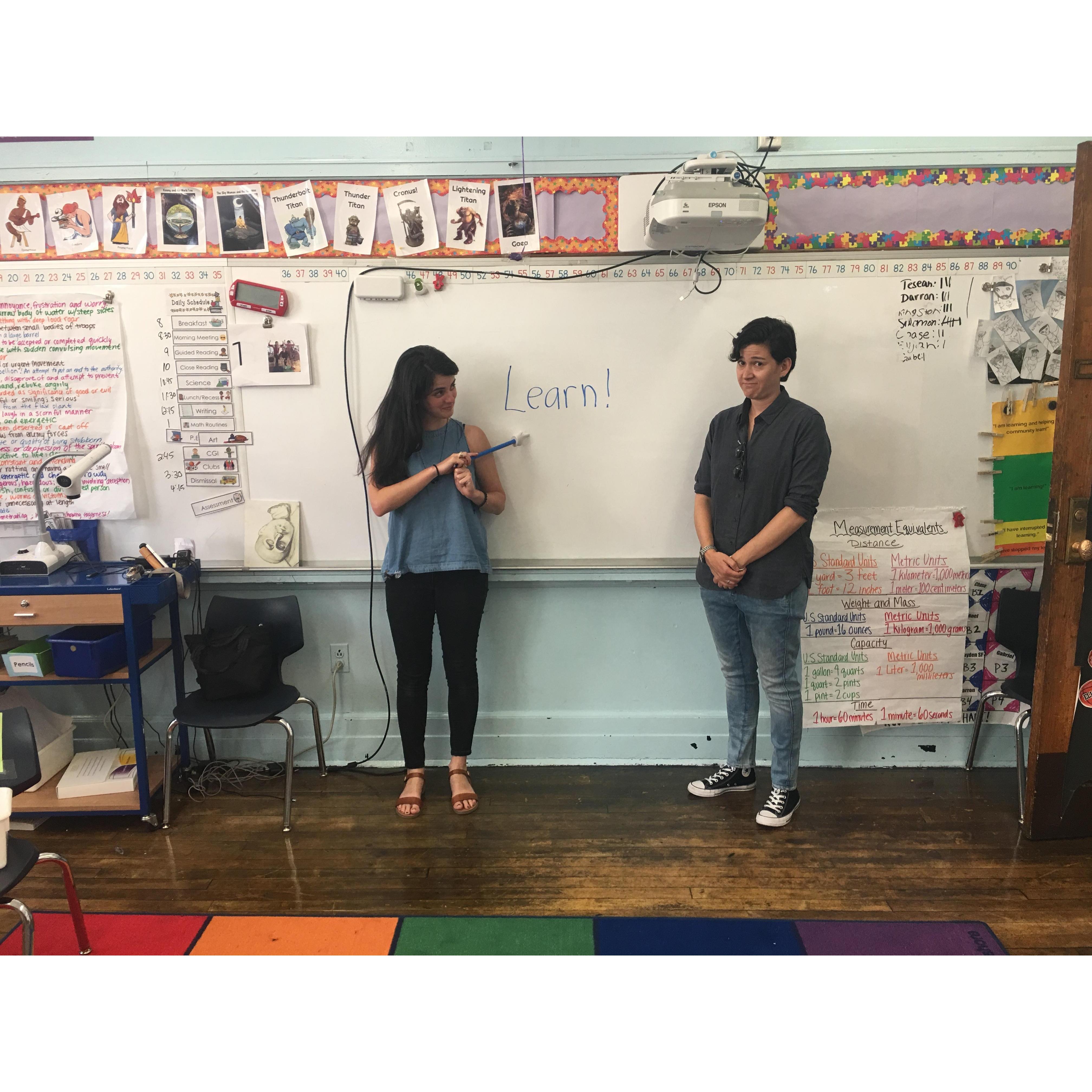 Visiting Ms. Sacks' (soon to be Ms. Sierra's) Classroom