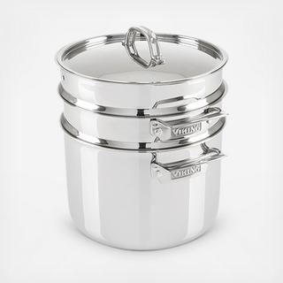 3-Ply Multi-Cooker/Pasta Pot with Bonus Steamer