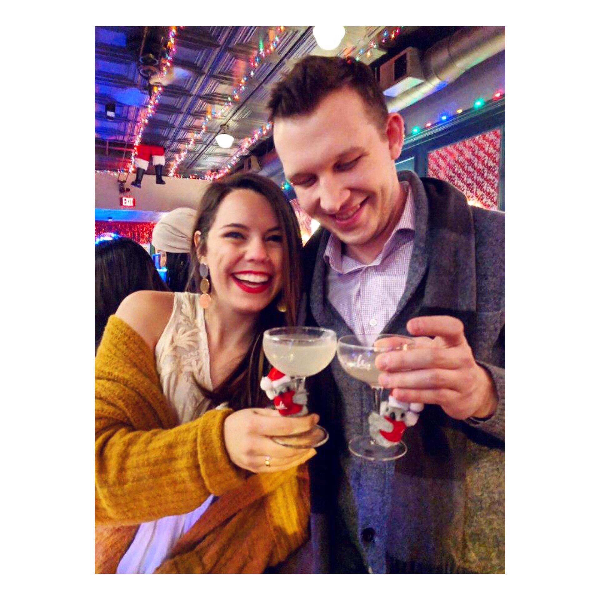 Enjoying the holidays at a pop up bar in Richmond!