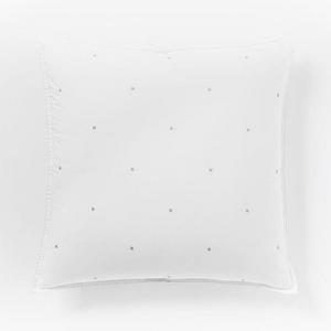 Organic Washed Cotton Stone White Euro Sham