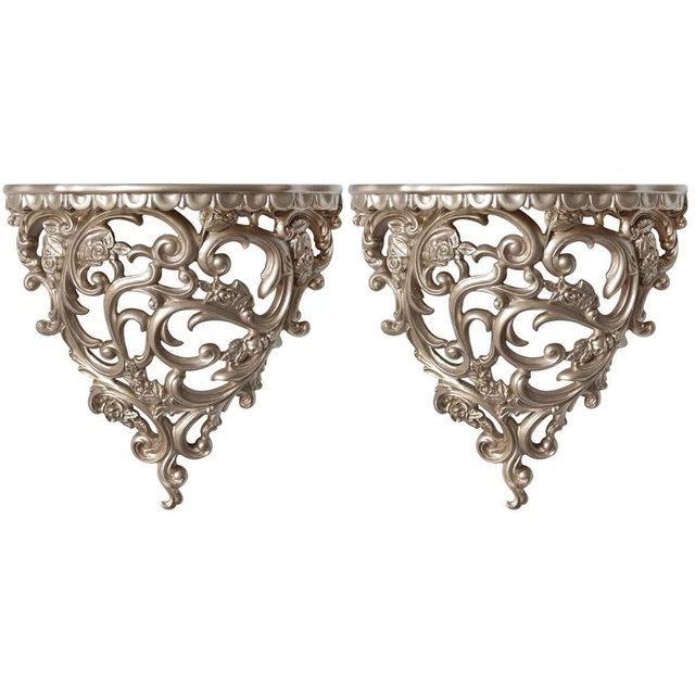 DOITOOL 2Pcs Wall Shelf Floating Shelves, Rustic Wall Shelves Wall Mounted Plant Shelves, Hollow Out Decorative Wall Storage Shelves for Kitchen, Bathroom, Bedroom Decor