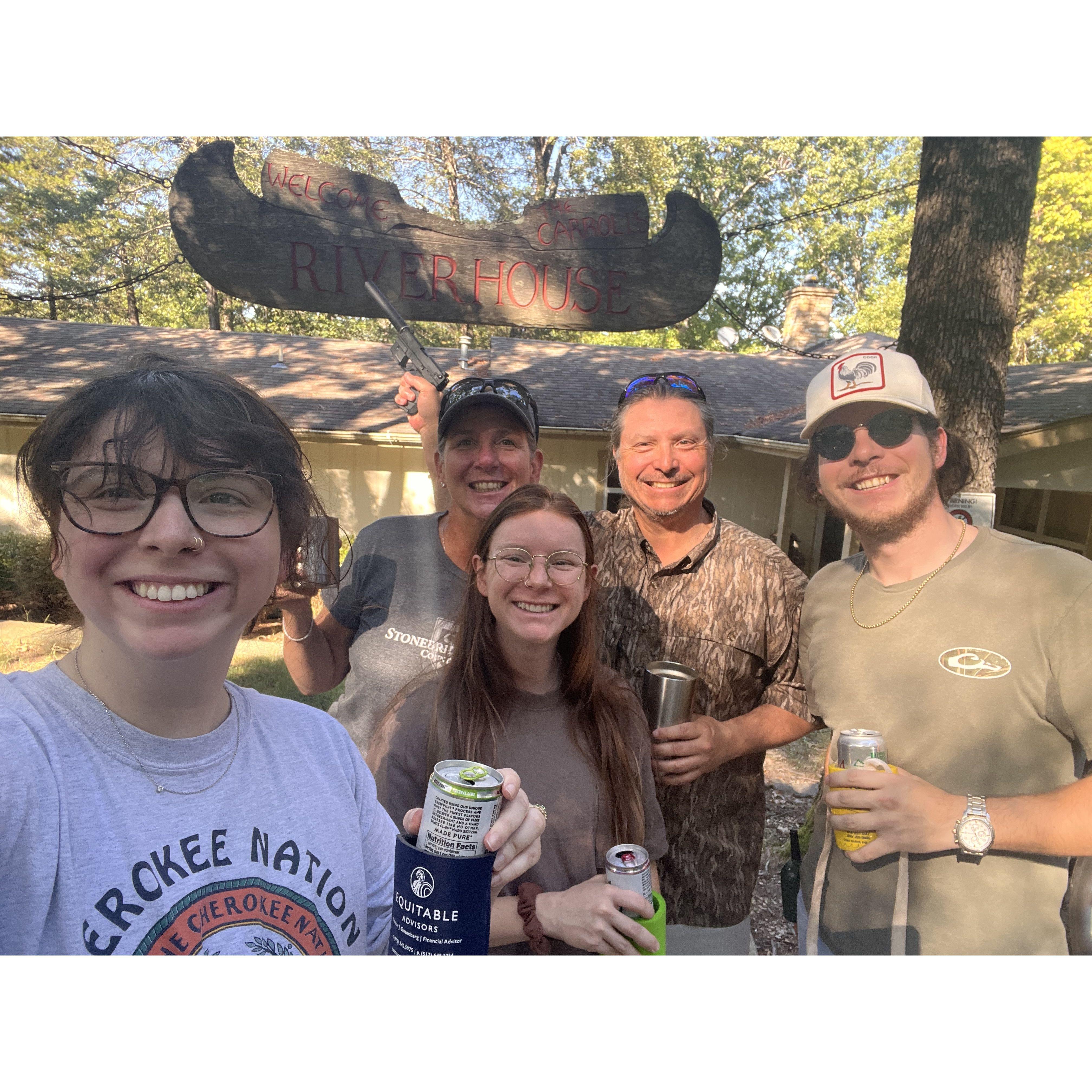 hanging out at River House in Tahlequah OK for Cherokee National Holiday weekend!
