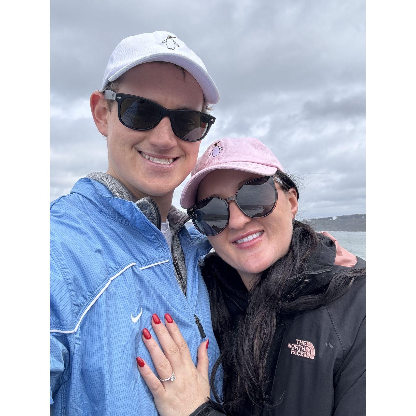 He popped the question and I said yes!