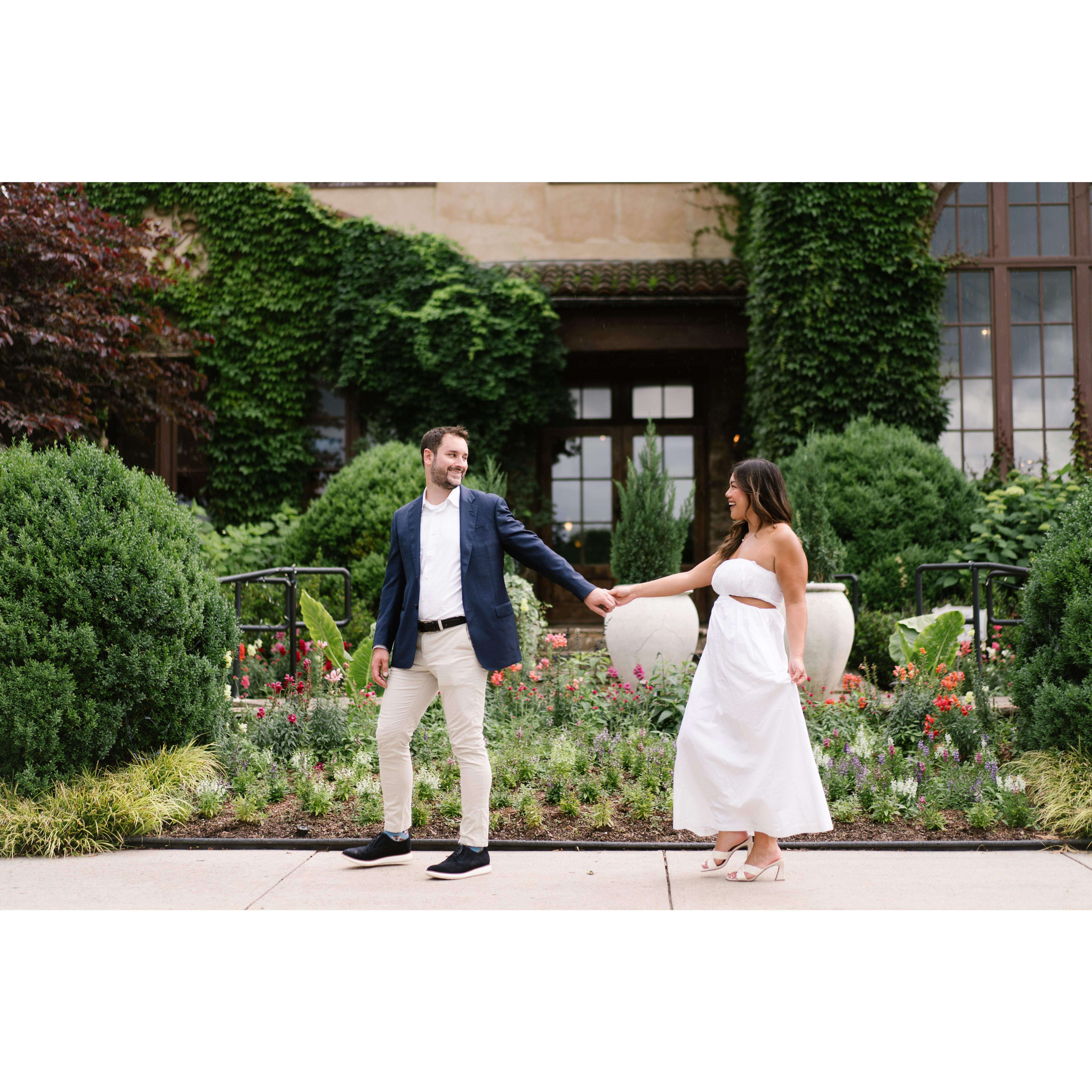 In front of the Winery where we got Engaged