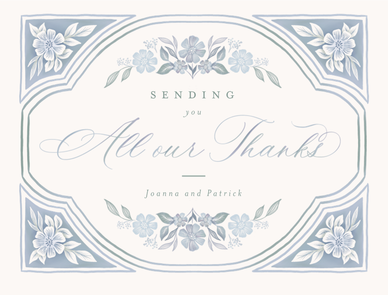 Reed Landscape | Sweet Blue | Zola Thank You Cards
