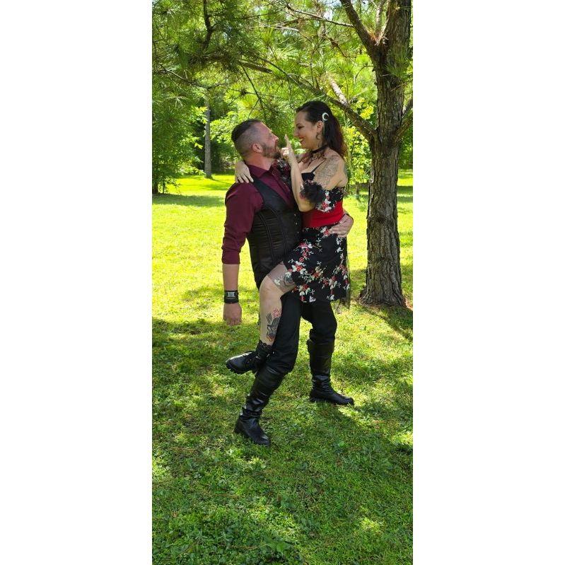 Just AJ reminding Samantha that he can easily carry her to safety. Or away from the crime scene.