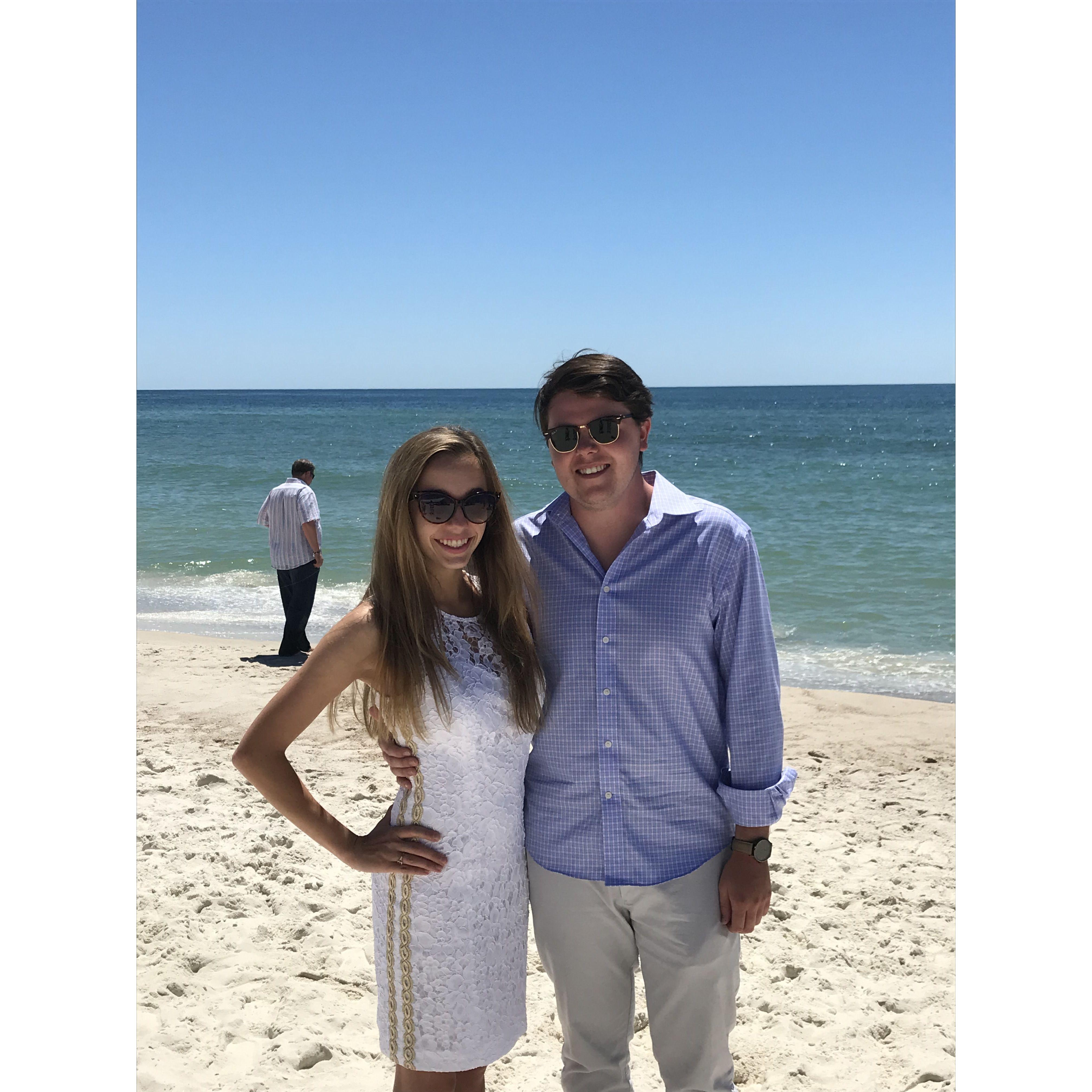 First time I met his parents! We met for the Easter service at the Flora-Bama.