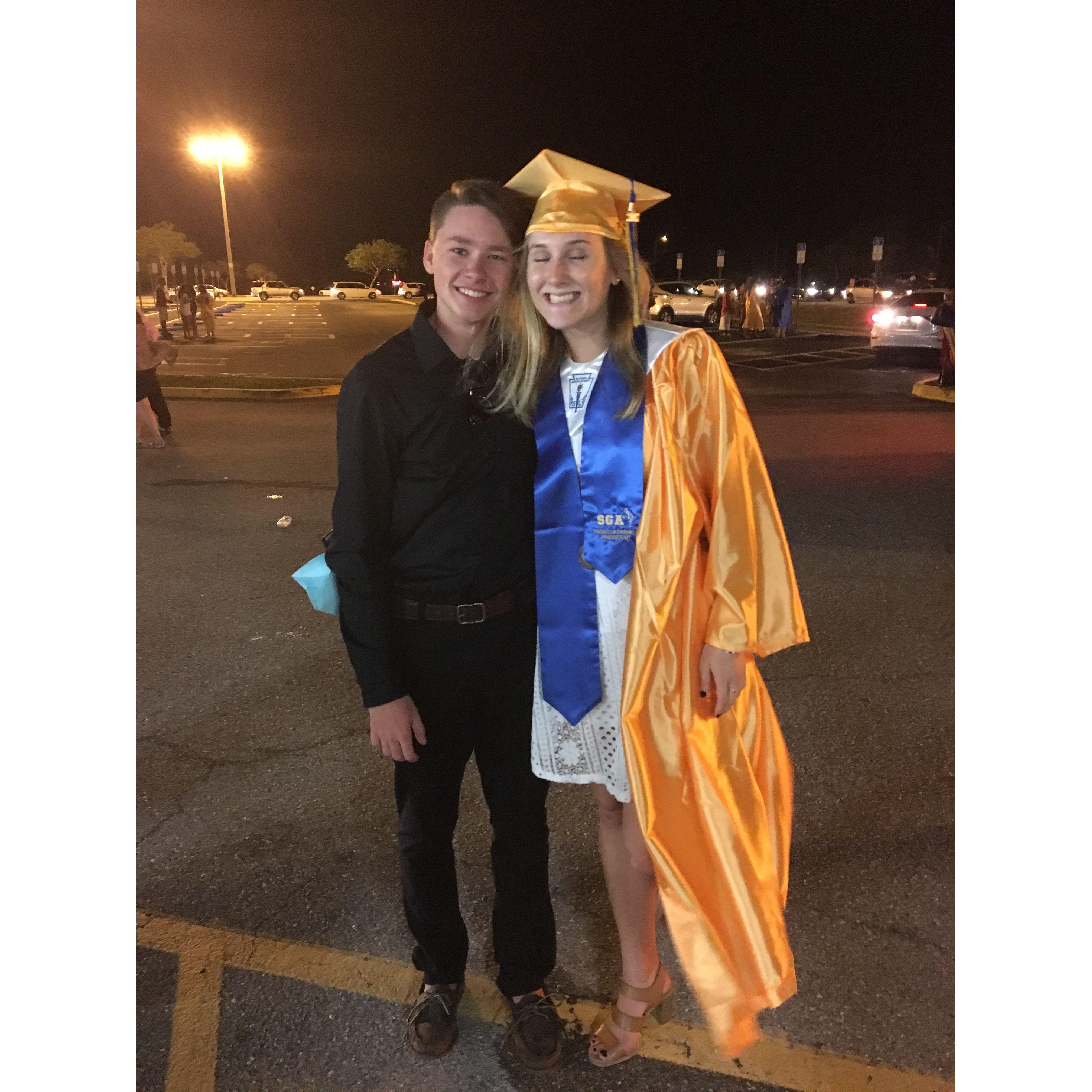 Becca's high school graduation in 2017