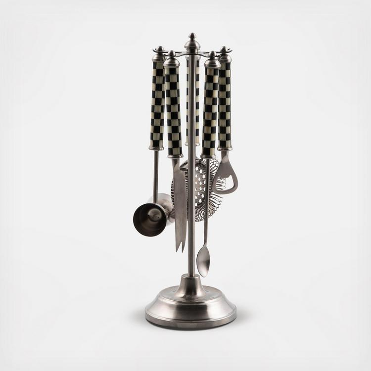 MacKenzie-Childs, Courtly Check 3260 5-Piece Bar Tool Set | Zola