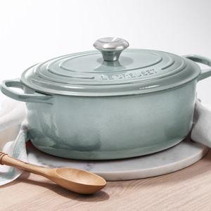 Le Creuset Enameled Cast Iron Signature Oval Dutch Oven, 6.75 qt., Sea Salt