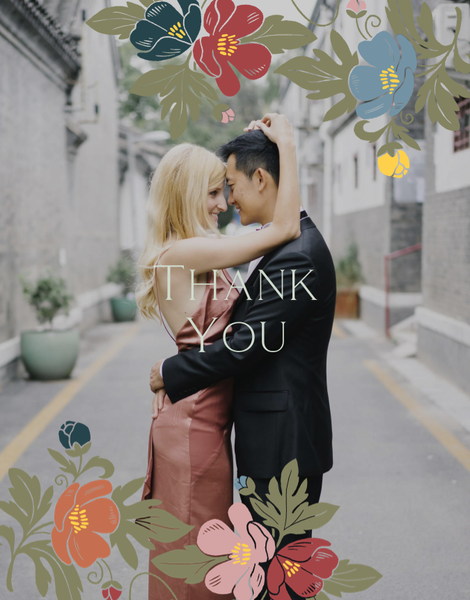 Glenarden Photo | Currant Red | Zola Thank You Cards