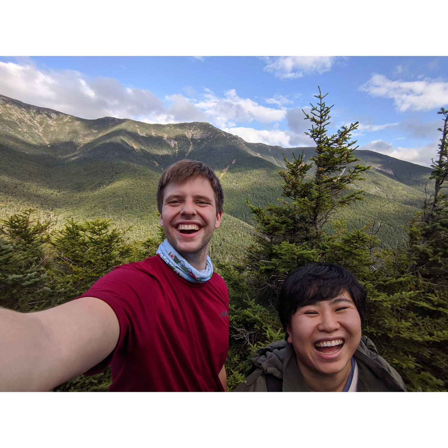 Delirious after eight hours of hiking Franconia Ridge
